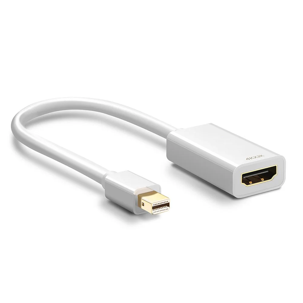 4K Mini Displayport to HDMI Adapter Active Mini DP Thunderbolt Port to HDMI AV HDTV Male to Female Adaptor for Mac Book iMac - ANKUX.COM