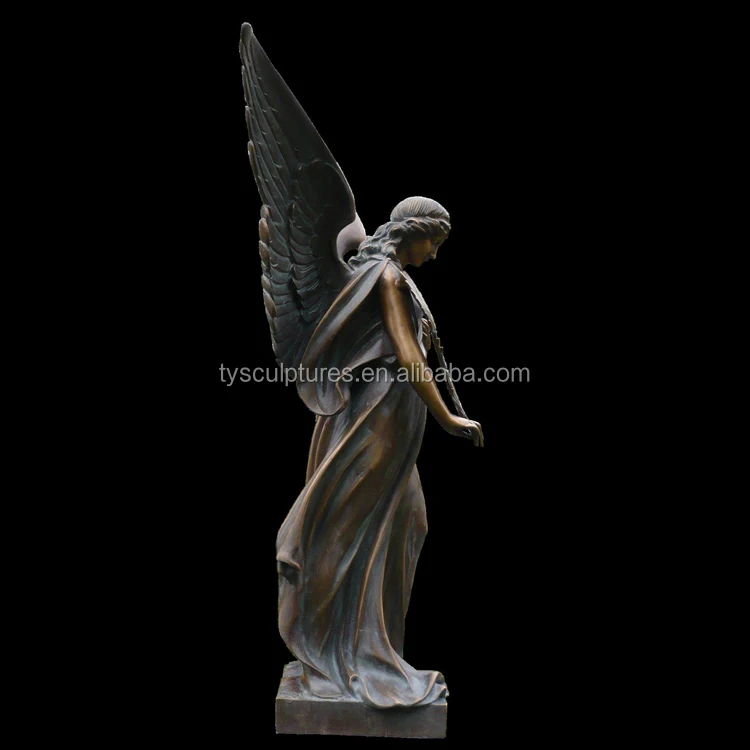 Life Size Bronze Winged Angel Statue - Art & Collectible