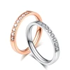 MECYLIFE Invisible Setting Zircon Diamond Engagement Band Ring