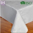 Cheap restaurant "132" round 100% Polyester Jacquard Fabric wedding tablecloth