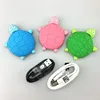 Custom shape logo animal cute rubber 3D tortoise turtle 4 port 2.0 USB HUB