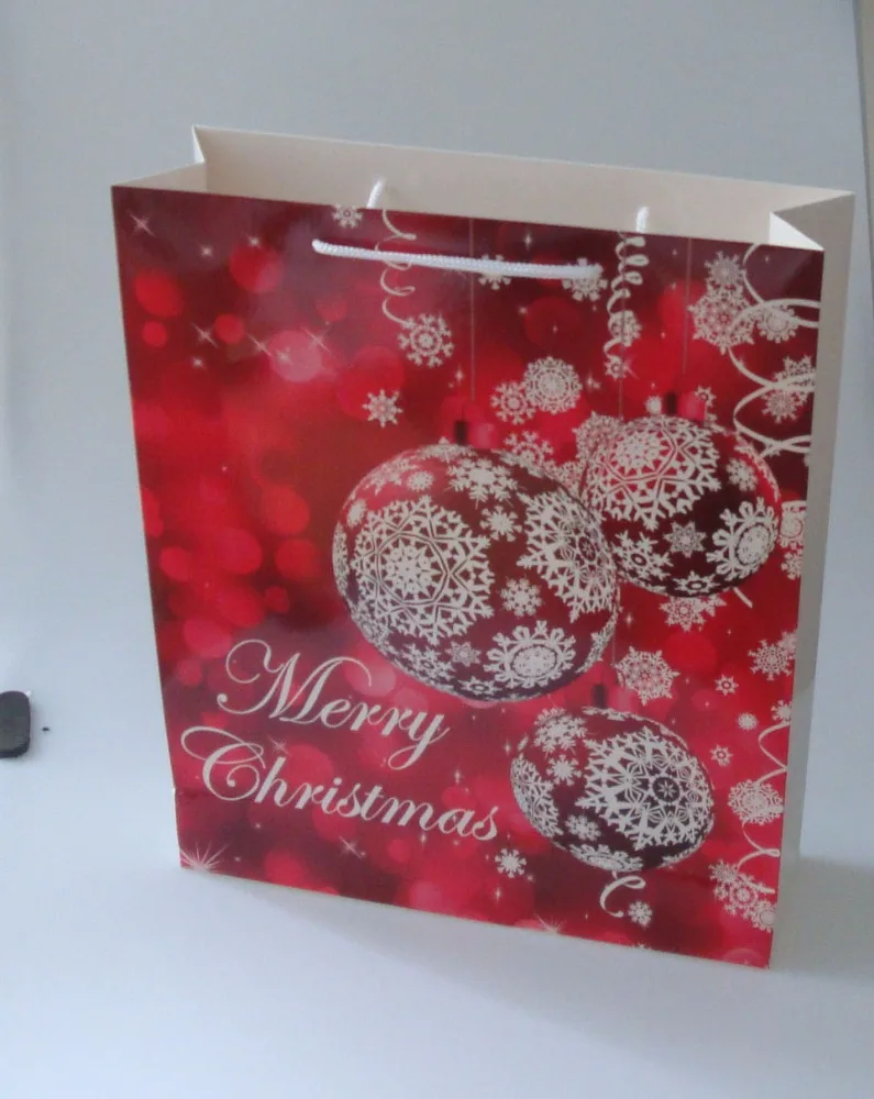 printing merry christmas paper gift bag