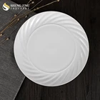 Plain White Reataruant Dinnerware 6.25" 8.25" 10.5" 12" Ceramic Plate