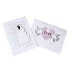 White Lace Appliqued Handmade Congratulations Greeting Cards Design for Wedding Party