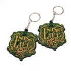 OEM Injection Keyring Labels Customized 2D Embossed Stylish Letters Brand Soft PVC Rubber Keychains for Souvenirs