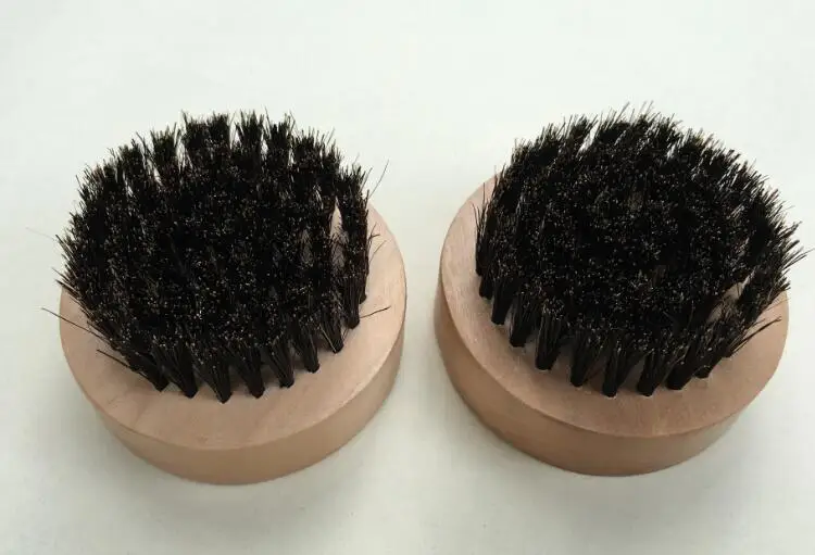 Black Wild Boar Bristle brush round wooden handle for Men shaving brush wooden carving can be logo