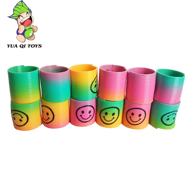 kids favor gift eco-friendly colorful plastic rainbow slinky