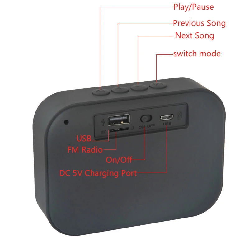 custom logo 3 watt charging 400mAh Battery music monitor speakers bluetooths wireless - ANKUX.COM