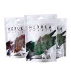 Customized Plastic bag use UV logo windowing stand up pouch with zipper