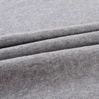 Grey 100% cotton french terry fabric melange knit fabric for blanket
