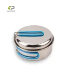 Outdoor camping hiking picnic Easy Carry Portable cooking stainless steel pots and pans