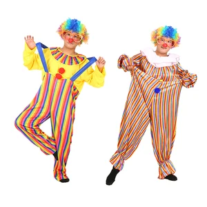 holiday party funny circus clown costume rainbow clown costume