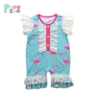 Animal Printed Lace Hollow Out Sleeveless Kids Clothes Baby Rompers Wholesale Toddler Jumpsuit