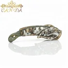 Top quality girls popular banana clips flower acetate hair clips with rhinestone decorative leaves