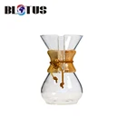 BLJOE05 Hot Selling Manual Drip Glass Pour Over Coffee Maker With Stainless Steel Filter