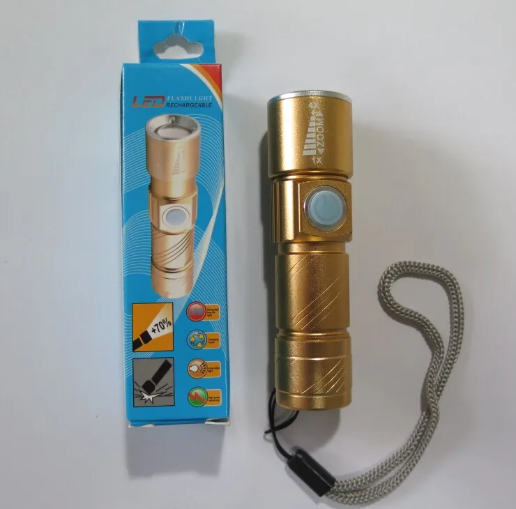NEW High power mini rechargeable USB flashlight micro led torch mini flat led flashlight 9.jpg