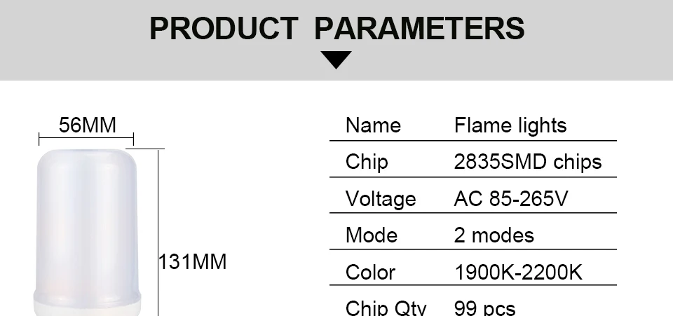 Ampoule LED Flame Lamps E14 E27 E26 B22  vuur lamp (2)
