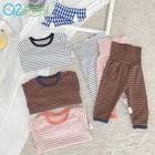 OEM / ODM / bulk wholesale spring autumn boutique striped toddlers cotton clothing suit baby boys clothes set