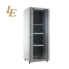 19 Inch IP20 Glass Door Grey Cooling System Server Rack With Special Border