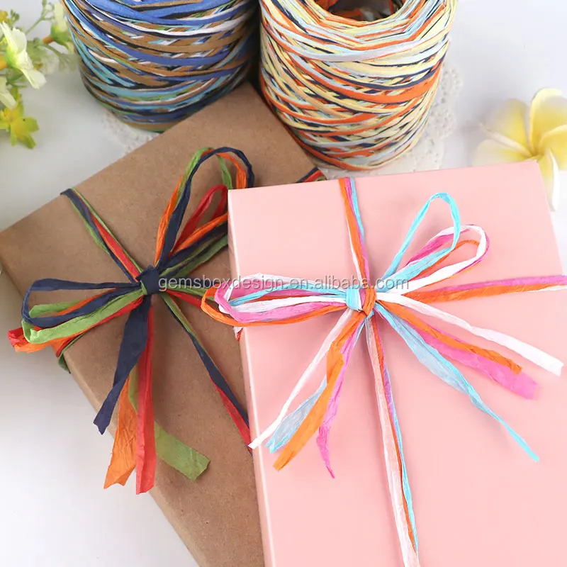 100% cellulose 80m gifts wrapping baking use mix color raffia