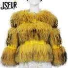 Hot Sale Winter Coat Woman Jacket Real Animal Raccoon Fur Coat