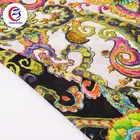 Comfortability custom logo print pure kaftan tela woven chiffon fabric