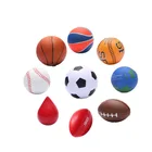 Custom design Logo Round Shaped pu basketball football rugby memory foam anti stress ball