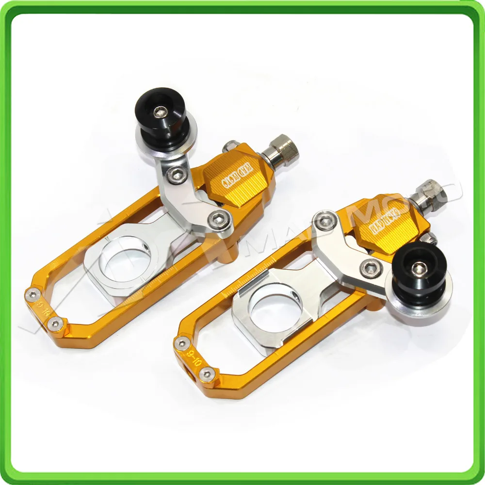 Chain Tensioner Adjuster with bobbins for HONDA CBR 1000 RR CBR1000RR 2008 2009 2010 2011 2012 2013 2014 2015 2016 Gold&Silver (5)