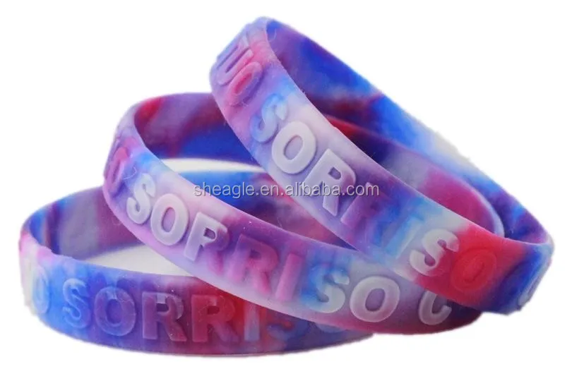 Cheap silicone bracelet custom debossed or embossed silicone wristband