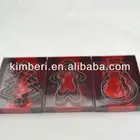 luxurious color box packing set of 3pcs cookie cutter set biscuit mould