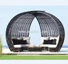 Good quality outdoor patio rattan gazebo daybed with covers