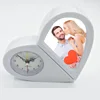 New Fashion Design Multifunctional Rotated DIY Sublimation Alarm Clock Photo Frame With Mirror For Makeup