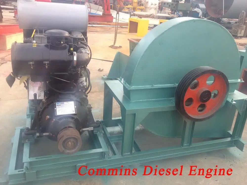High Quality Wood Crusher Machine with Electric Motor or Diesel Engine