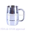 500ml/17oz insulated /vacuum /thermal double wall 18/8 stainless steel beer coffee mug