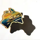 Custom tourist souvenir aluminum 3D golden Foil magnets for fridge souvenir