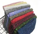 Wild Sequined Solid Color Polyester Women Muslim Scarf Hijabs