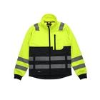best sale high quality cheap price yellow hi-vis safety camo softshell jacket