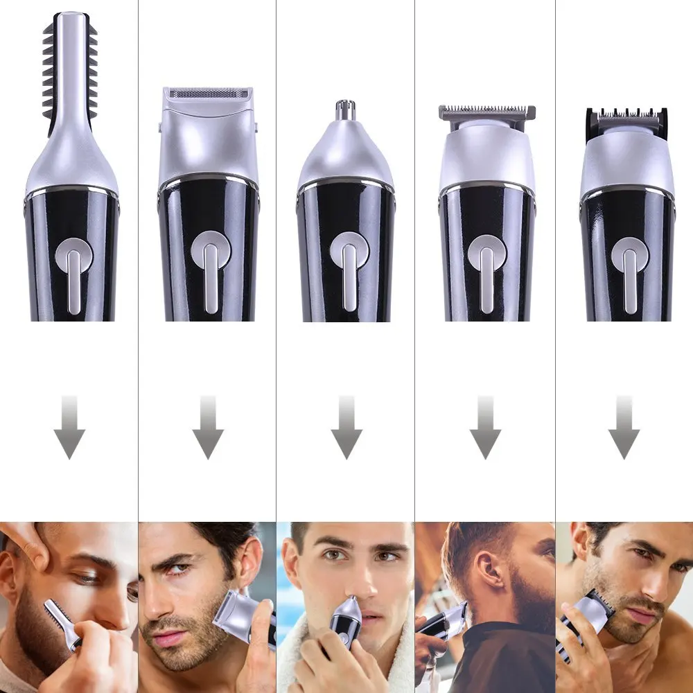 Hot Selling Cheap Professional Facial Hair Removal electric hair beard clipper trimmer shave razor set mens beard grooming kit