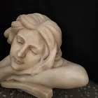 Hot sale figure natural stone beautiful girl bust marble statue sculpture