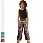 Wholesale Kids Ethnic Style Print Loose Fit Cool Jogger Pants Comfy Boy Girl Beach Wear Dancing Pants