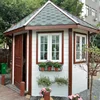 Guangzhou mobile wooden garden small log home cabins octagon tiny houses prefabricated cabin modern wooden house price