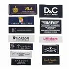 Luxury fashion Damask Clothing Neck High Quality End Fold Brand Logo Custom Garment Size Woven Label