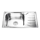New design good quality different types economic vegetable washing kitchen stainless steel sink