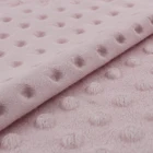 100% Polyester Embossed Minky Dot Fabric Knitted Fabric Textile Material Fabric for Baby Blanket Super Soft