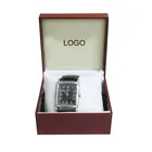 OEM custom luxury fancy recycle leatherette paper pillow watch gift packaging box with logo