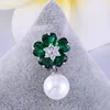 Best sale Attractive flower cloth brooch with pearl,cheap pearl brooch for sale