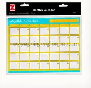 paper calendar fridge magnet