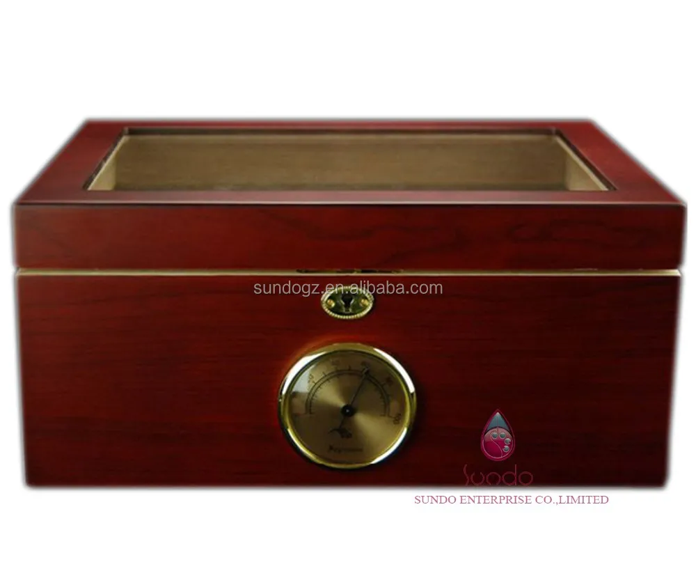 custom design wooden cigar humidor box with lock