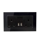 Household black glass plate wall switch and socket in Wenzhou