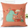 European hot sale cotton handmade floor pillow cover photo printed pillow cushion elephant polyester pillow covers gift